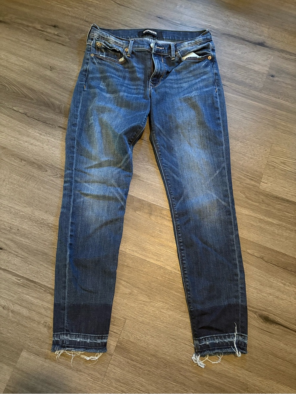 Express Women's Dark Blue Skinny Jeans